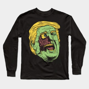 Zombie undead Donald Trump Make Halloween Great Again Scary Long Sleeve T-Shirt